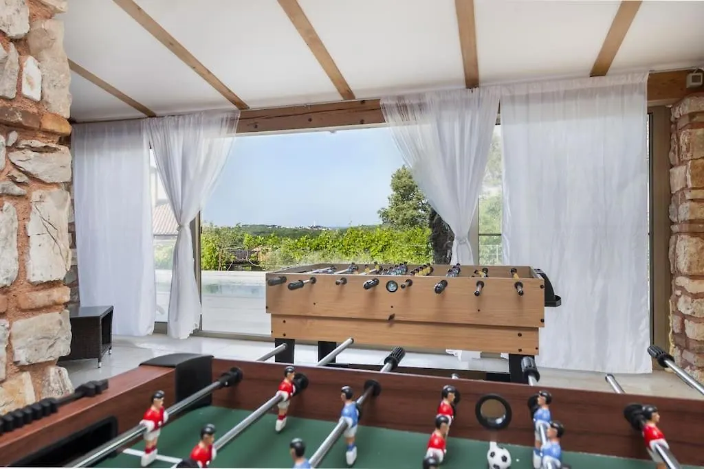 Childern And Adults Enjoy Games,Pool And Seaview Villa Rovinj 0*,